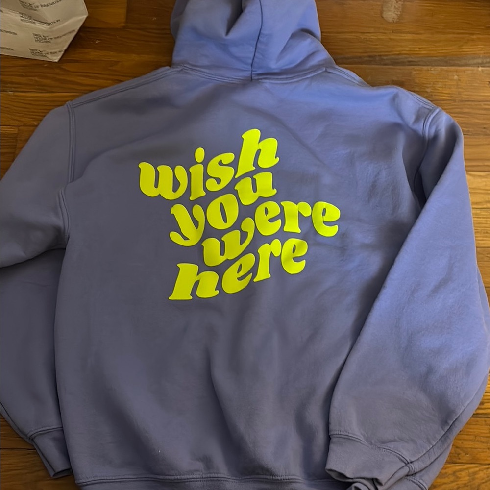 Purple Hoodie with Yellow Text- Etsy